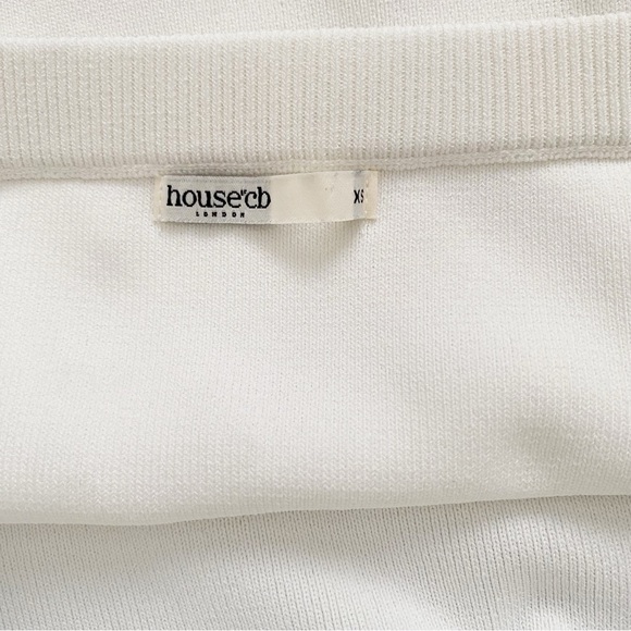 House of CB Yves Knit Top & Mariella Knit Mini Skirt Set in White XS - Picture 10 of 11